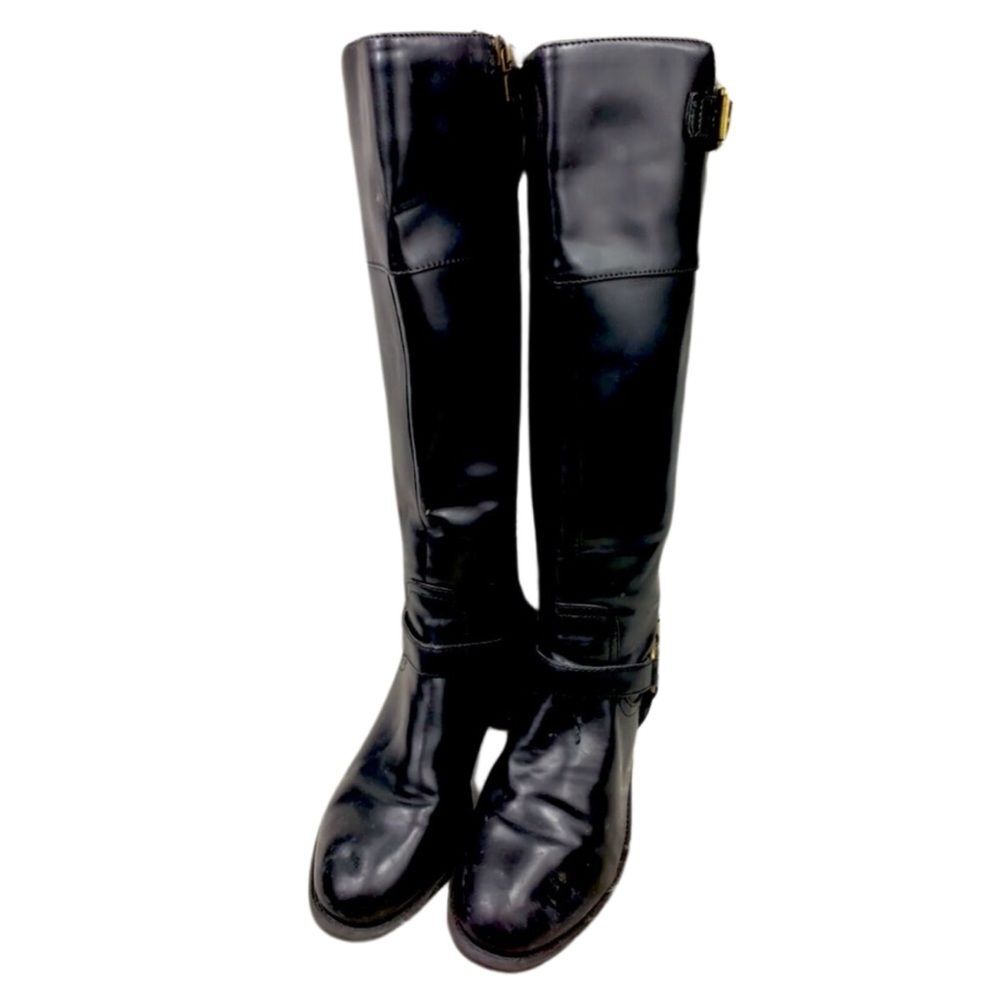 CHAPS Rubi Black Casual Tall Horse Bit Riding Boots